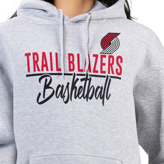 Portland Trail Blazers G-III 4Her by Carl Banks Women's Graphics Fleece Pullover Hoodie Heather Gray - NBA