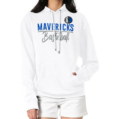 Dallas Mavericks G-III 4Her by Carl Banks Women's Graphics Fleece Pullover Hoodie White - NBA