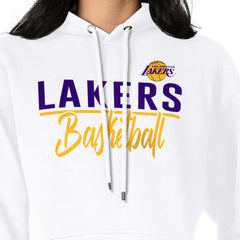 Los Angeles Lakers G-III 4Her by Carl Banks Women's Graphics Fleece Pullover Hoodie White - NBA