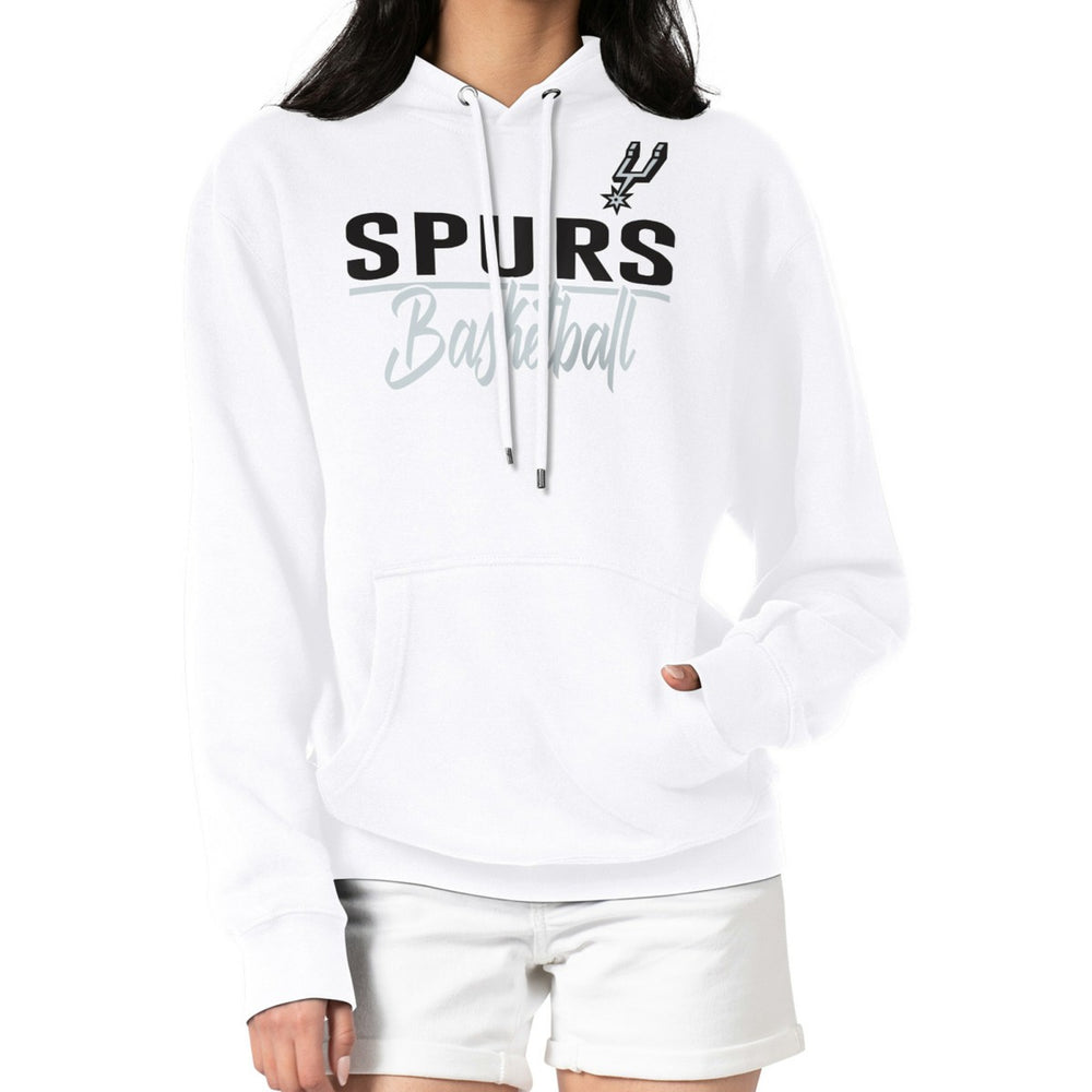 San Antonio Spurs G-III 4Her by Carl Banks Women's Graphics Fleece Pullover Hoodie White - NBA