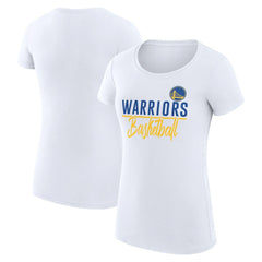 Golden State Warriors G-III 4Her by Carl Banks Women's Super-Slim Fit Lightweight Team Sport V-Neck T-Shirt White - NBA
