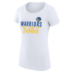 Golden State Warriors G-III 4Her by Carl Banks Women's Super-Slim Fit Lightweight Team Sport V-Neck T-Shirt White - NBA