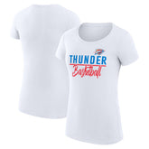 Oklahoma City Thunder G-III 4Her by Carl Banks Women's Super-Slim Fit Lightweight Team Sport V-Neck T-Shirt White - NBA