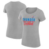 Oklahoma City Thunder G-III 4Her by Carl Banks Women's Super-Slim Fit Lightweight Team Sport V-Neck T-Shirt Heather Gray - NBA