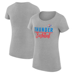 Oklahoma City Thunder G-III 4Her by Carl Banks Women's Super-Slim Fit Lightweight Team Sport V-Neck T-Shirt Heather Gray - NBA