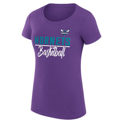 Charlotte Hornets G-III 4Her by Carl Banks Women's Super-Slim Fit Lightweight Team Sport V-Neck T-Shirt Purple - NBA