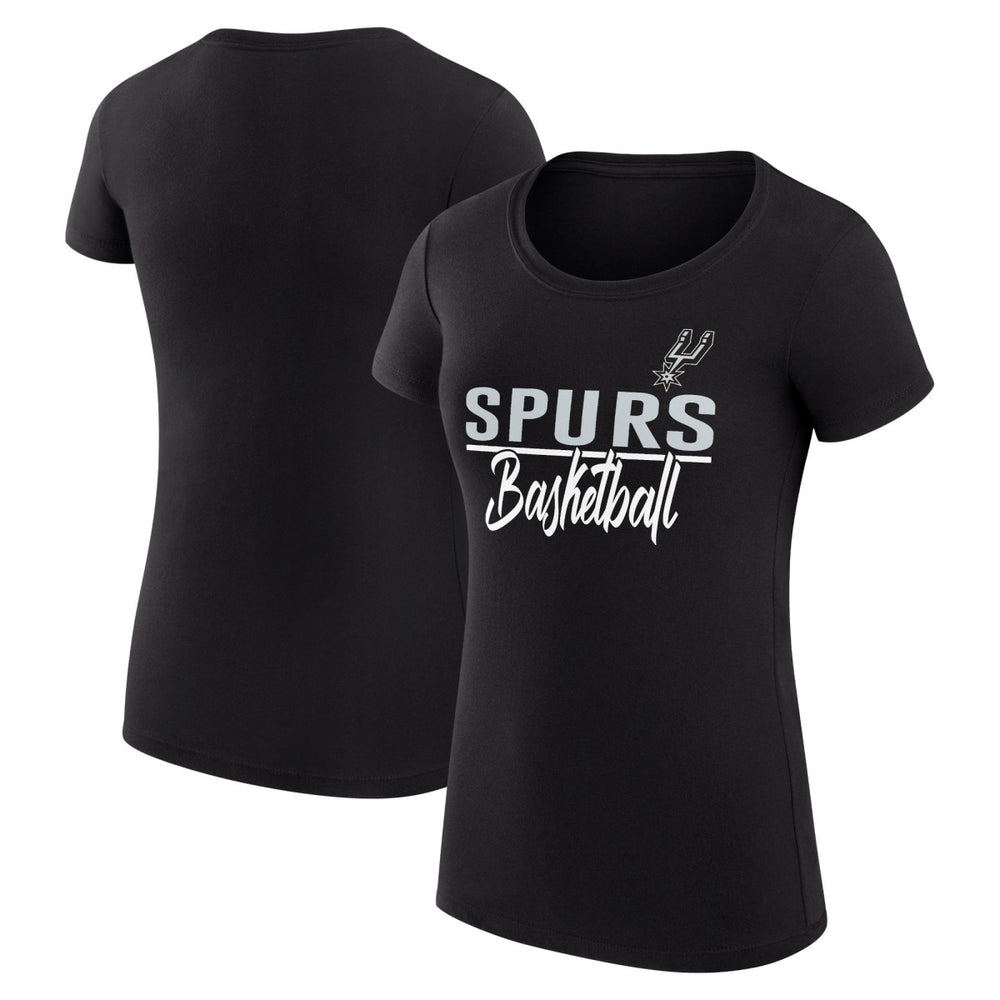 San Antonio Spurs G-III 4Her by Carl Banks Women's Super-Slim Fit Lightweight Team Sport V-Neck T-Shirt Black - NBA