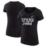 San Antonio Spurs G-III 4Her by Carl Banks Women's Super-Slim Fit Lightweight Team Sport V-Neck T-Shirt Black - NBA
