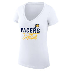 Indiana Pacers G-III 4Her by Carl Banks Women's Super-Slim Fit Lightweight Team Sport V-Neck T-Shirt White - NBA