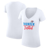 Oklahoma City Thunder G-III 4Her by Carl Banks Women's Super-Slim Fit Lightweight Team Sport V-Neck T-Shirt White - NBA