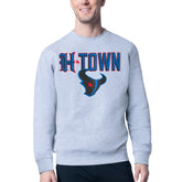 Houston Texans Starter H-Town Graphic Fleece Pullover Sweatshirt Heather Gray | NFL