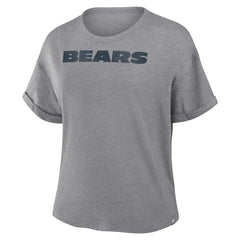Chicago Bears Women's Swing Pass Tri-Blend Boxy T-Shirt Heather Gray | Fanatics