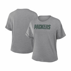 Green Bay Packers Women's Swing Pass Tri-Blend Boxy T-Shirt Heather Gray | Fanatics