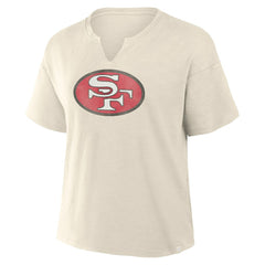 San Francisco 49ers Women's Trick Play Slub Boxy T-Shirt Cream | Fanatics