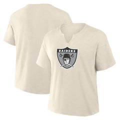 Las Vegas Raiders Women's Trick Play Slub Boxy T-Shirt Cream | Fanatics