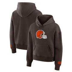 Cleveland Browns Women's Legacy Fleece Pullover Hoodie Brown | Fanatics