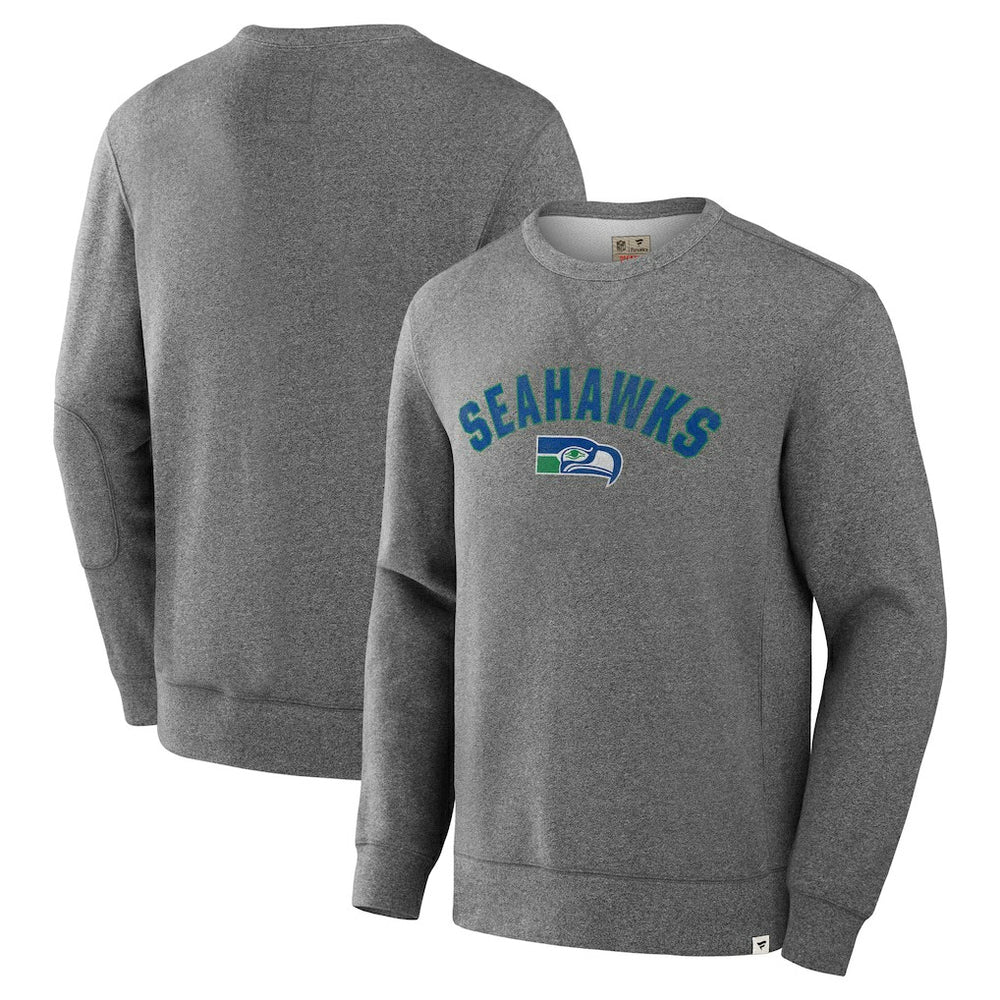 Seattle Seahawks Loop Terry Pullover Sweatshirt Heather Gray | Fanatics