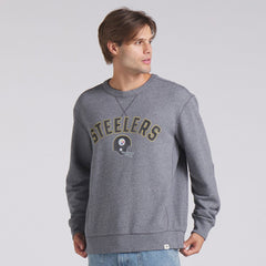 Pittsburgh Steelers Loop Terry Pullover Sweatshirt Heather Gray | Fanatics