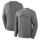 Green Bay Packers Loop Terry Pullover Sweatshirt Heather Gray | Fanatics