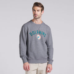 Miami Dolphins Loop Terry Pullover Sweatshirt Heather Gray | Fanatics