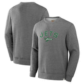 New York Jets Loop Terry Pullover Sweatshirt Heather Gray | Fanatics