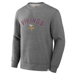 Minnesota Vikings Loop Terry Pullover Sweatshirt Heather Gray | Fanatics