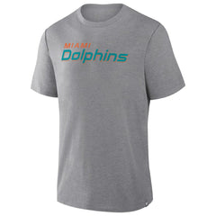 Miami Dolphins Pass Rush Tri-Blend T-Shirt Heather Gray | Fanatics