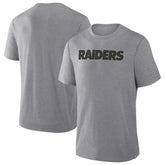 Las Vegas Raiders Pass Rush Tri-Blend T-Shirt Heather Gray | Fanatics