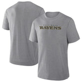 Baltimore Ravens Pass Rush Tri-Blend T-Shirt Heather Gray | Fanatics