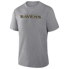 Baltimore Ravens Pass Rush Tri-Blend T-Shirt Heather Gray | Fanatics