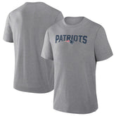 New England Patriots Pass Rush Tri-Blend T-Shirt Heather Gray | Fanatics