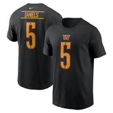 Jayden Daniels Washington Commanders Player Name & Number T-Shirt Black | Nike for Sale