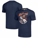 Caleb Williams Chicago Bears Homage Unisex Caricature Player Tri-Blend T-Shirt Navy | NFL