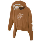 Baltimore Orioles Pro Standard Women's Paint The City Pullover Cropped Sweatshirt - MLB