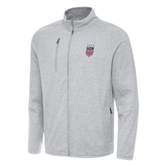 USWNT Antigua Hold-Up Tri-Blend Full-Zip Jacket Heather Gray - FIFA World CUP
