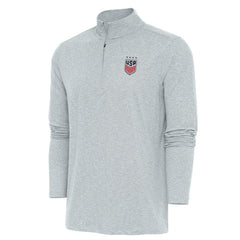 USWNT Antigua Hunk Quarter-Zip Top Heather Gray - FIFA World CUP