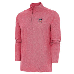 USWNT Antigua Hunk Quarter-Zip Top Heather Red - FIFA World CUP