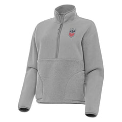 USWNT Antigua Women's Figure Quarter-Zip Jacket Gray - FIFA World CUP