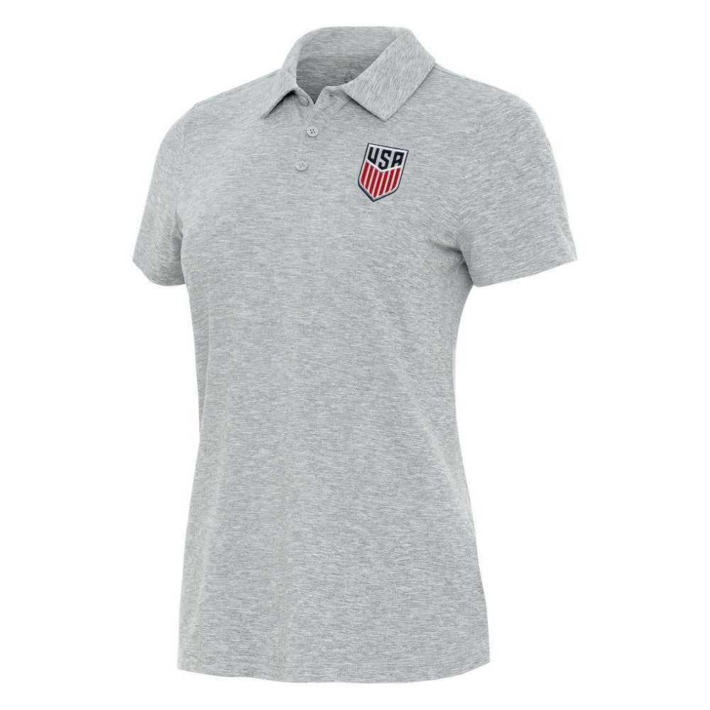 USMNT Antigua Women's Matter Polo Heather Gray - FIFA World CUP