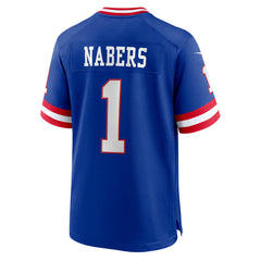 Malik Nabers New York Giants Game Player Jersey Royal | Nike for Sale