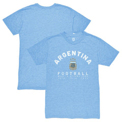 Argentina National Team 1863FC Three-Time World Champions Tri-Blend T-Shirt Light Blue - FIFA World CUP