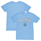 Argentina National Team 1863FC Retro Wordmark Tri-Blend T-Shirt Light Blue - FIFA World CUP