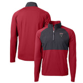 Atlanta Falcons Cutter & Buck Adapt Eco Knit Hybrid Recycled Raglan DryTec Quarter-Zip Top Red | NFL