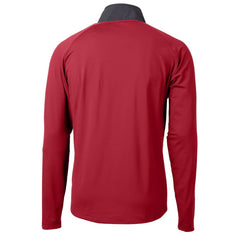 Atlanta Falcons Cutter & Buck Adapt Eco Knit Hybrid Recycled Raglan DryTec Quarter-Zip Top Red | NFL