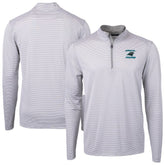 Carolina Panthers Cutter & Buck Virtue Eco Pique Micro Stripe Recycled Quarter-Zip Jacket Gray | NFL