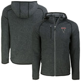 Atlanta Falcons Cutter & Buck Mainsail Hoodie Raglan Full-Zip Jacket Heather Charcoal | NFL