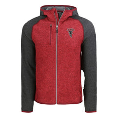 Atlanta Falcons Cutter & Buck Mainsail Hoodie Raglan Full-Zip Jacket Heather Red | NFL
