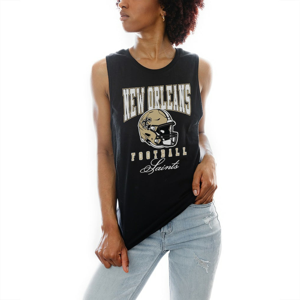 New Orleans Saints Gameday Couture Women's Preseason Opener Racerback Tank Top Black | NFL