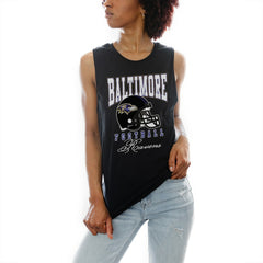 Baltimore Ravens Gameday Couture Women's Preseason Opener Racerback Tank Top Black | NFL