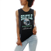 Seattle Seahawks Gameday Couture Women's Preseason Opener Racerback Tank Top Black | NFL